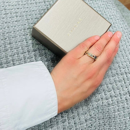 Bvlgari Tri Colour Gold Collapsible Ring