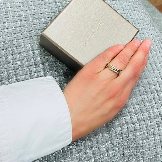 Bvlgari Tri Colour Gold Collapsible Ring