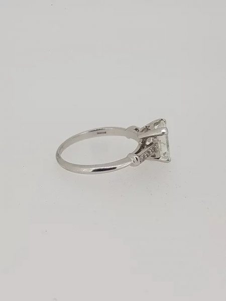 Emerald Cut Diamond Solitaire Engagement Ring in 18ct Gold, 1.18 carats