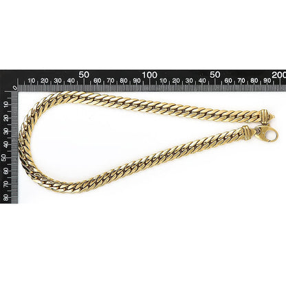 Contemporary Italian 18ct Yellow Gold Herringbone Link Chain Necklace