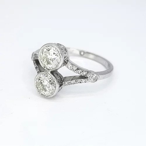 1.60ct Two Stone Diamond Ring in 18ct White Gold
