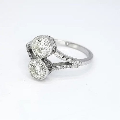 1.60ct Two Stone Diamond Ring in 18ct White Gold