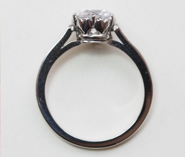 1.28ct Diamond and Platinum Solitaire Engagement Ring, D, IF, Certified