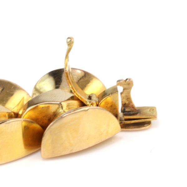 Vintage 1940s French Retro Fancy Link 18ct Yellow Gold Bracelet