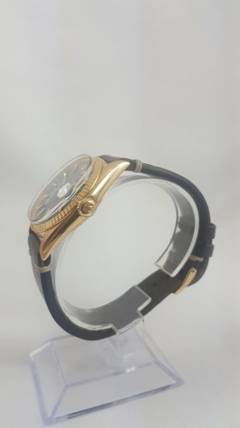 Rare Vintage Rolex Datejust 1601 18ct Yellow Gold 36mm Automatic Watch with Blue Dial, Circa 1970s