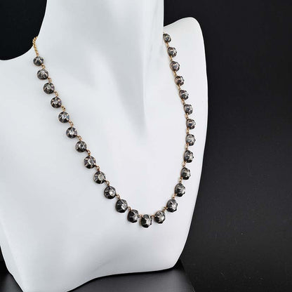 Georgian Style 6ct Rose Cut Diamond Riviere Necklace