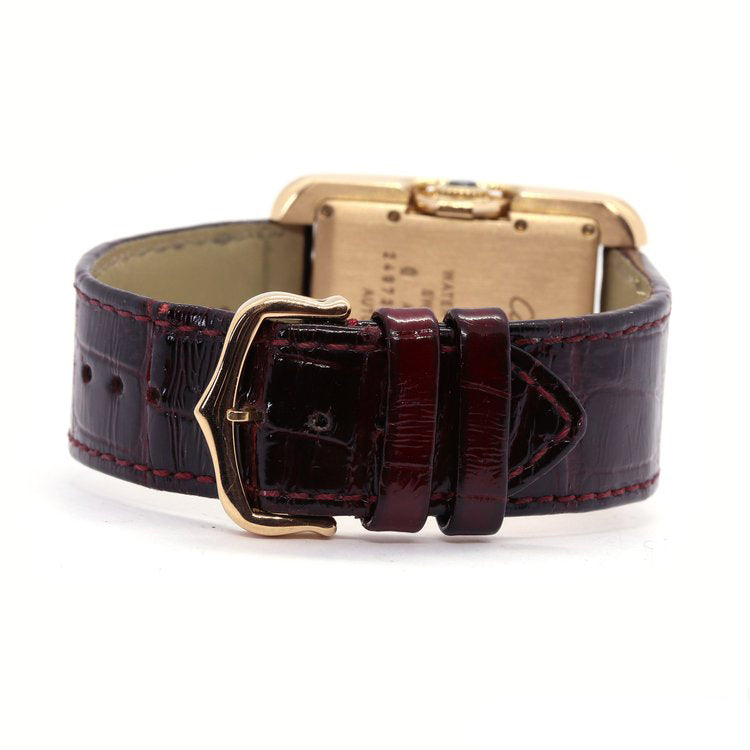 Cartier Tank Anglaise 18ct Rose Gold Automatic Watch with Diamonds