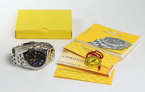 Breitling Crosswind Racing 43mm Chronograph Steel Gold, Box, Papers