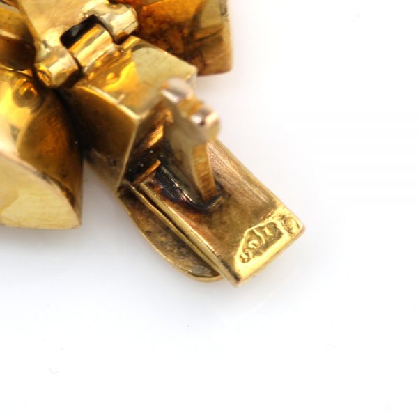 Vintage 1940s French Retro Fancy Link 18ct Yellow Gold Bracelet