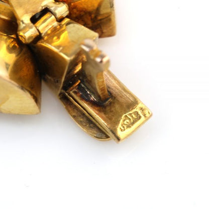 Vintage 1940s French Retro Fancy Link 18ct Yellow Gold Bracelet