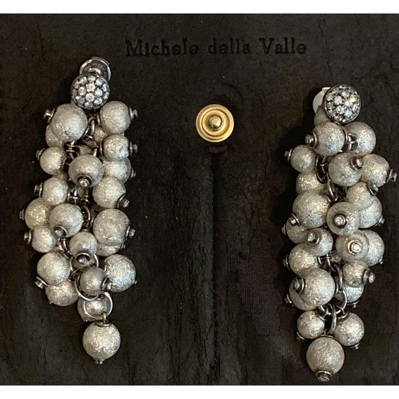 Michele Della Valle Articulated Gold and Diamond Grape Drop Earrings