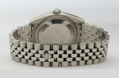 Rolex Datejust 36mm Stainless Steel Automatic Watch with White Gold Bezel and Champagne Dial, ref 116234, on a stainless steel Jubilee bracelet with Crown clasp, Circa 2008-09