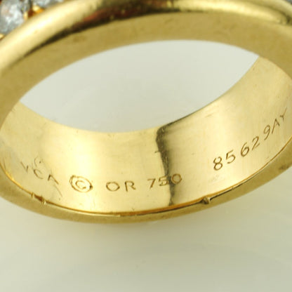 Van Cleef and Arpels 18ct Gold Two Row Diamond Band Ring, 0.63 carat total