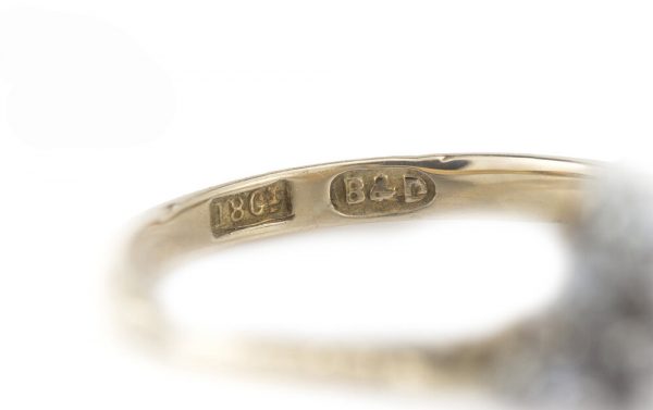 Vintage Boodles and Dunthorne 1.30ct Diamond Floral Cluster Ring, in 18ct yellow gold, with original box, Circa 1980-1990's