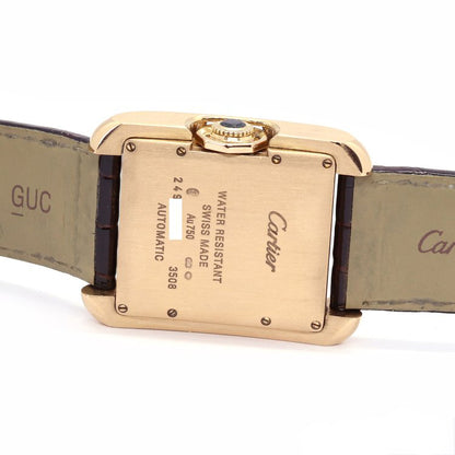 Cartier Tank Anglaise 18ct Rose Gold Automatic Watch with Diamonds