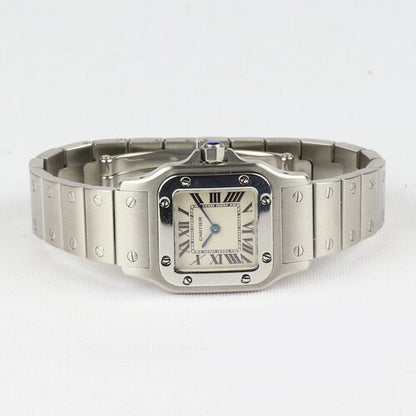 Cartier Santos Ladies Galbée 24mm Stainless Steel Quartz Watch, Ref: 1565, on a stainless steel Cartier strap with a hidden double deployment clasp