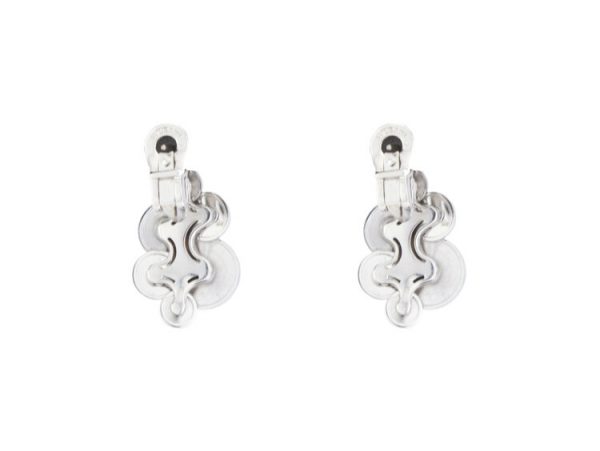 Bvlgari 18ct White Gold Disc Cluster Drop Earrings; striking pair of vintage Bulgari 18ct gold earrings, post and clip fittings, Circa 1990s