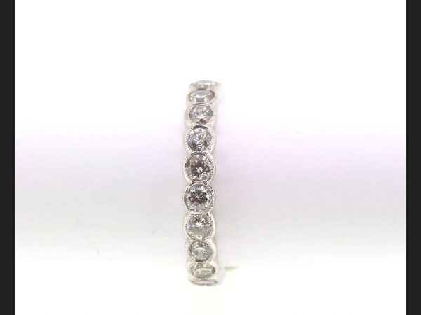 Full Eternity Diamond Ring, Rubover Setting, 1.80 carats
