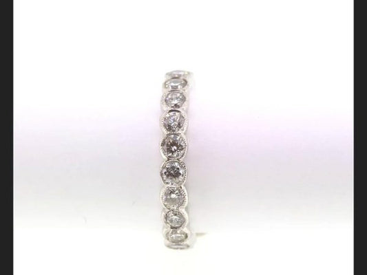 Full Eternity Diamond Ring, Rubover Setting, 1.80 carats