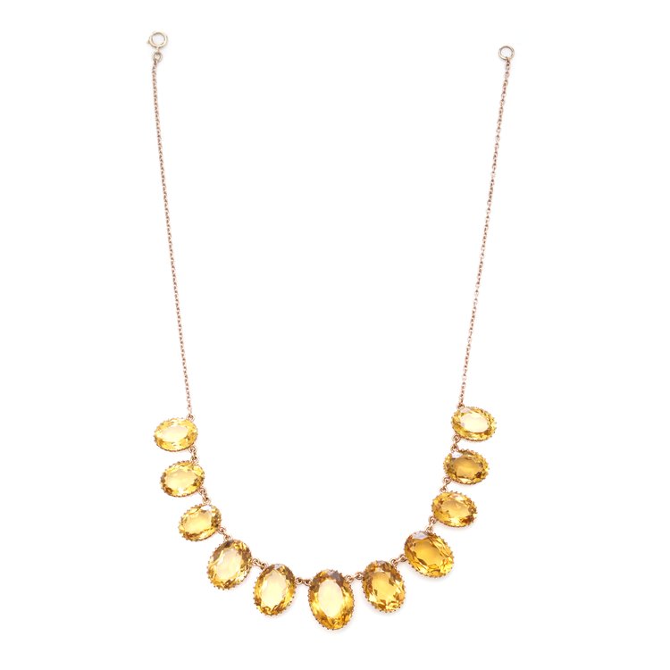 Vintage 71.20ct Citrine Necklace, Circa 1990s