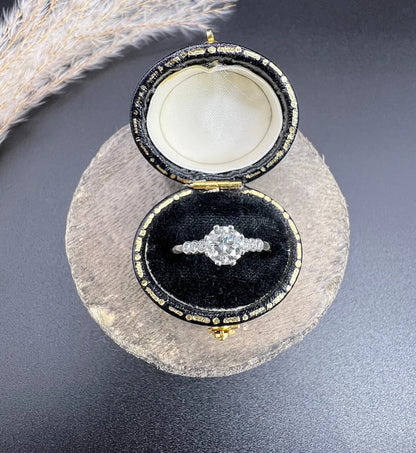 Antique Diamond Engagement Ring In Platinum
