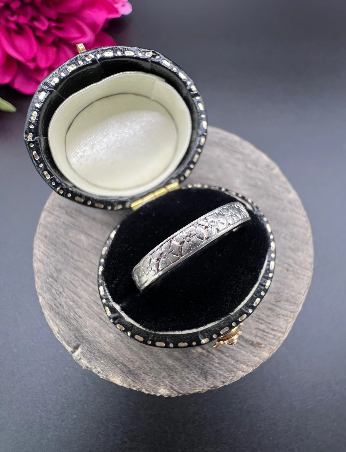 Vintage Platinum Diamond Half Eternity Ring, Hallmarked London 1984