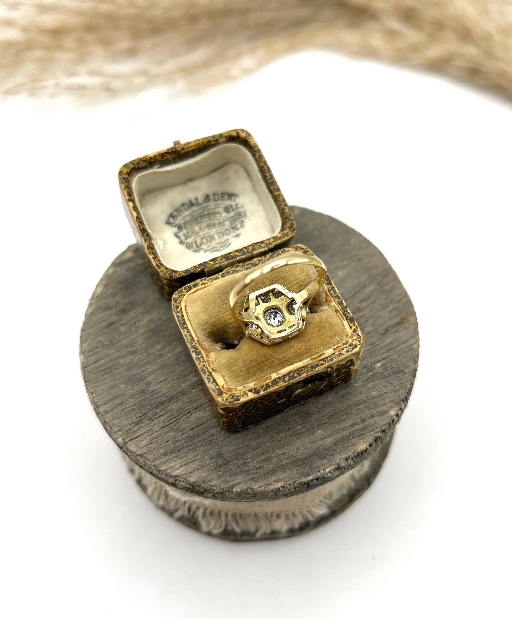 Antique 18 ct Gold And Platinum, 1920's Art Deco Diamond Engagement Ring