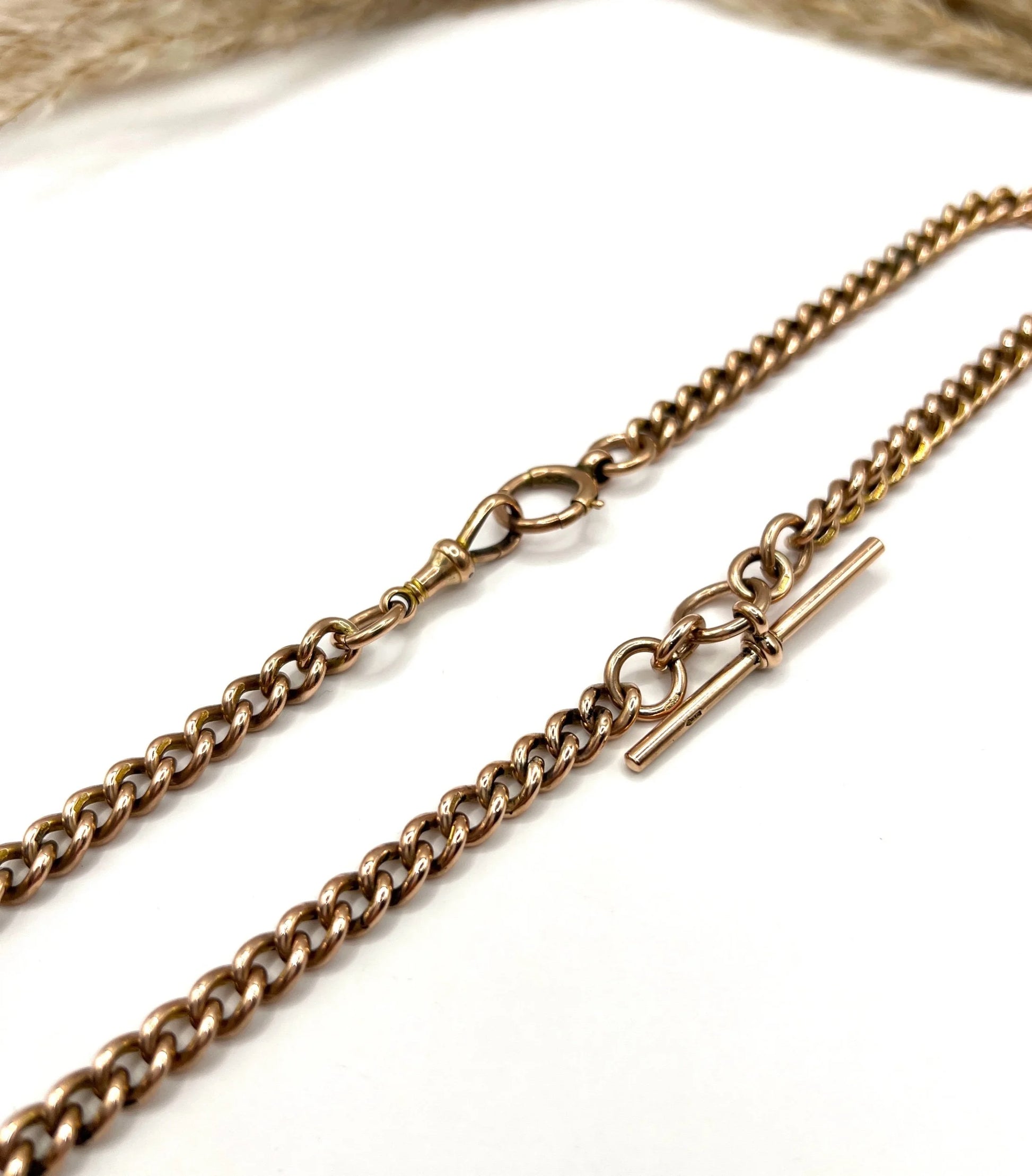 Victorian 9 Carat Rose Gold Albert Chain Necklace, Circa 1880