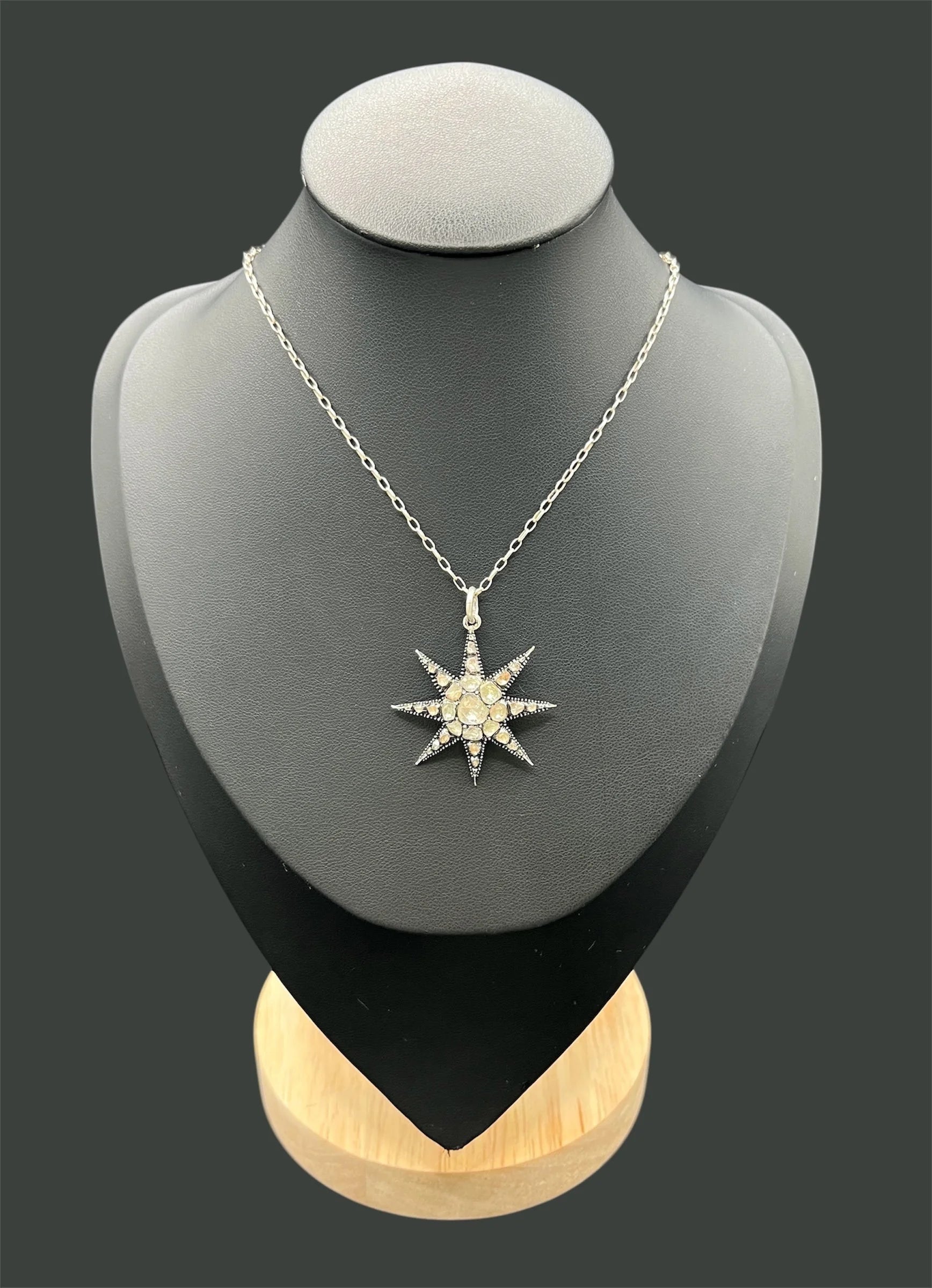Georgian Rose Cut Diamond and Silver Star Pendant, Circa 1850