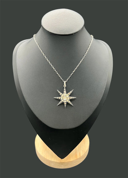 Georgian Rose Cut Diamond and Silver Star Pendant, Circa 1850
