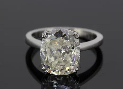 Cushion Cut 5.11 carat Diamond Solitaire Engagement Ring