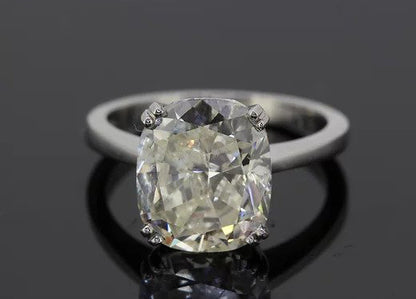 Cushion Cut 5.11 carat Diamond Solitaire Engagement Ring