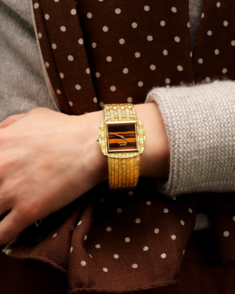 Piaget Tiger Eye and 18ct Yellow Gold Watch