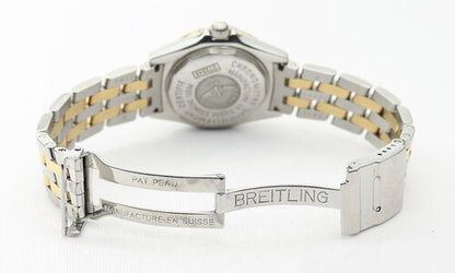 Breitling Callistino Ladies Pink MOP 29mm Diamond Dial Steel and Gold Quartz Watch, original pink mother of pearl dial with 11 diamond hour markers, Steel and gold bracelet