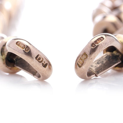 Victorian Antique 9ct Gold Albert Chain Necklace with T-bar and double swivel clasps. Circa 1890s