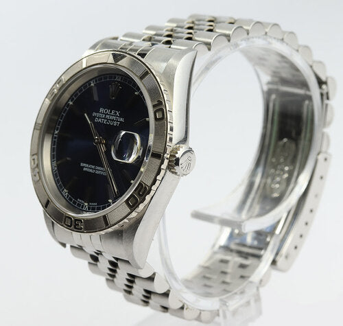 Rolex Datejust Turn-O-Graph 16264 Stainless Steel Watch, Blue Dial
