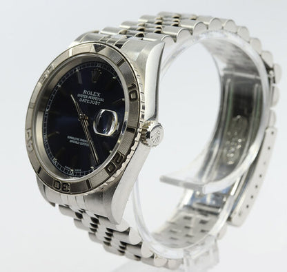 Rolex Datejust Turn-O-Graph 16264 Stainless Steel Watch, Blue Dial
