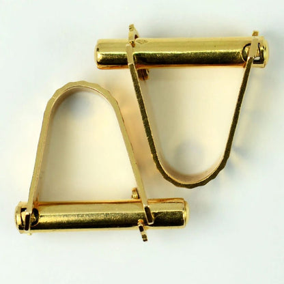Mecan Elde French 18ct Yellow Gold Stirrup Cufflinks