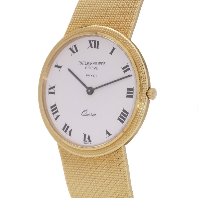 Vintage Patek Phillipe Beyer Calatrava 18ct Yellow Gold Quartz Watch
