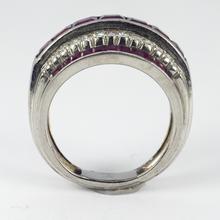 Oscar Heyman Ruby Diamond and Platinum Dress Ring; set with 4.80cts step cut rubies and 0.80cts round brilliant cut diamonds. Numbered 20544. Made in 1935 by Black Starr and Frost for Oscar Heyman Brothers