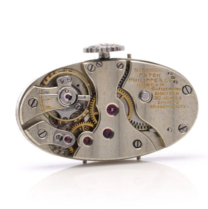 Art Deco 1920s Patek Philippe 0.66ct Old Cut Diamond Cocktail Watch Signed Manual Movement