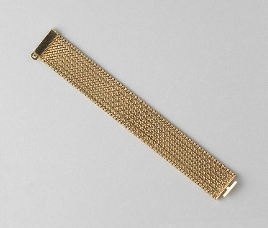 Vintage Georges Lenfant Gold Mesh Bracelet, Circa 1970