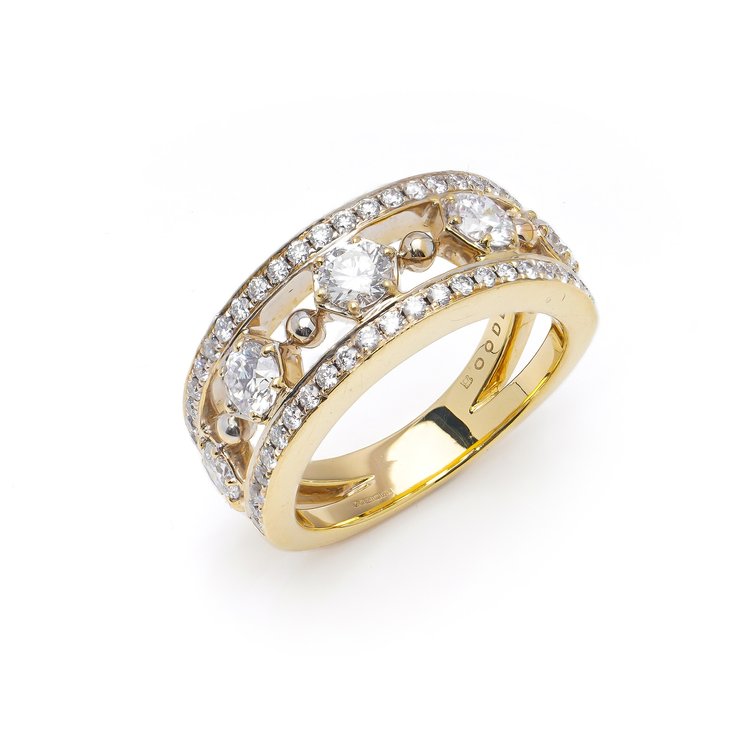 Boodles and Dunthorne 1.41ct Diamond Set 18ct Gold Band Ring