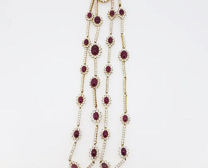 Natural Burma Ruby and Diamond Cluster Necklace, 15.00cts, Certified