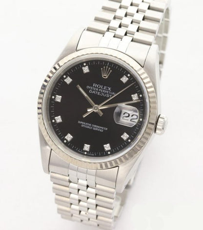 Rolex Datejust 16234 Steel Automatic Watch with Diamond Dial