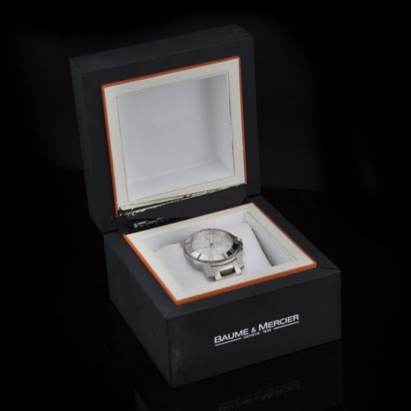 Baume and Mercier Capeland 44mm Stainless Steel Automatic Chronograph Watch with Box