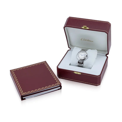 Cartier Ballon Bleu W69011Z4 Stainless Steel 36mm Quartz Watch, Box and Papers