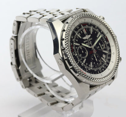 Breitling Bentley Motors Special Edition 49mm Automatic Chronograph, A25362, black dial, date indicator, rotating bezel, steel bracelet
