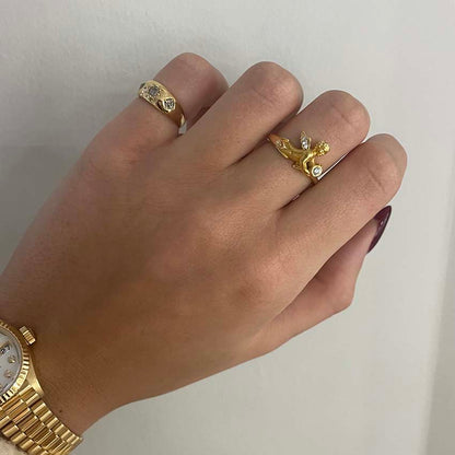 Vintage Carrera y Carrera My Angel Diamond Ring in Yellow Gold