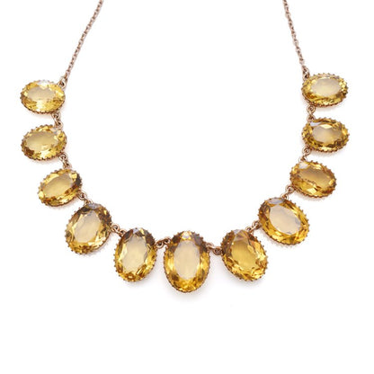Vintage Citrine Necklace 71.20 carat total